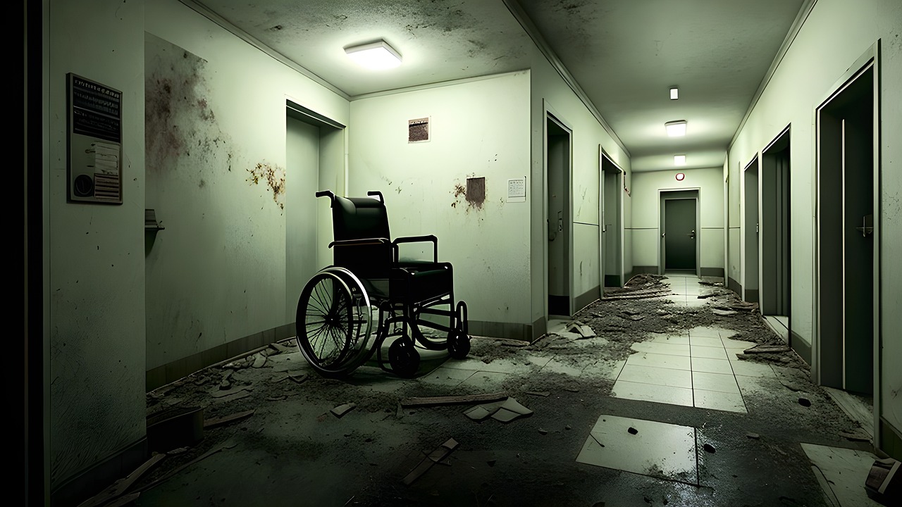 business of life skills-empty hospital and wheelchair